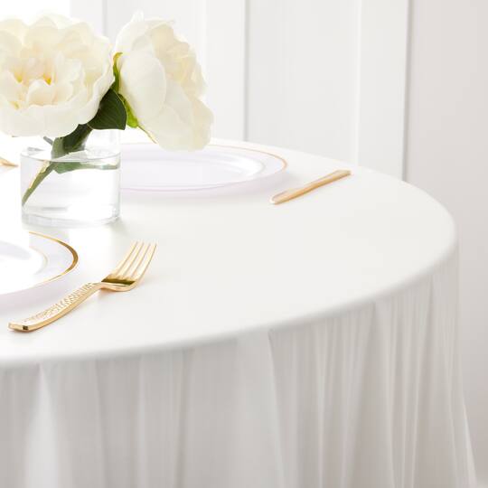 White Round Table Cover By Celebrate It™
